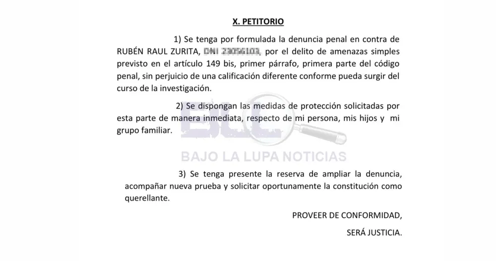 Amenazas Zurita