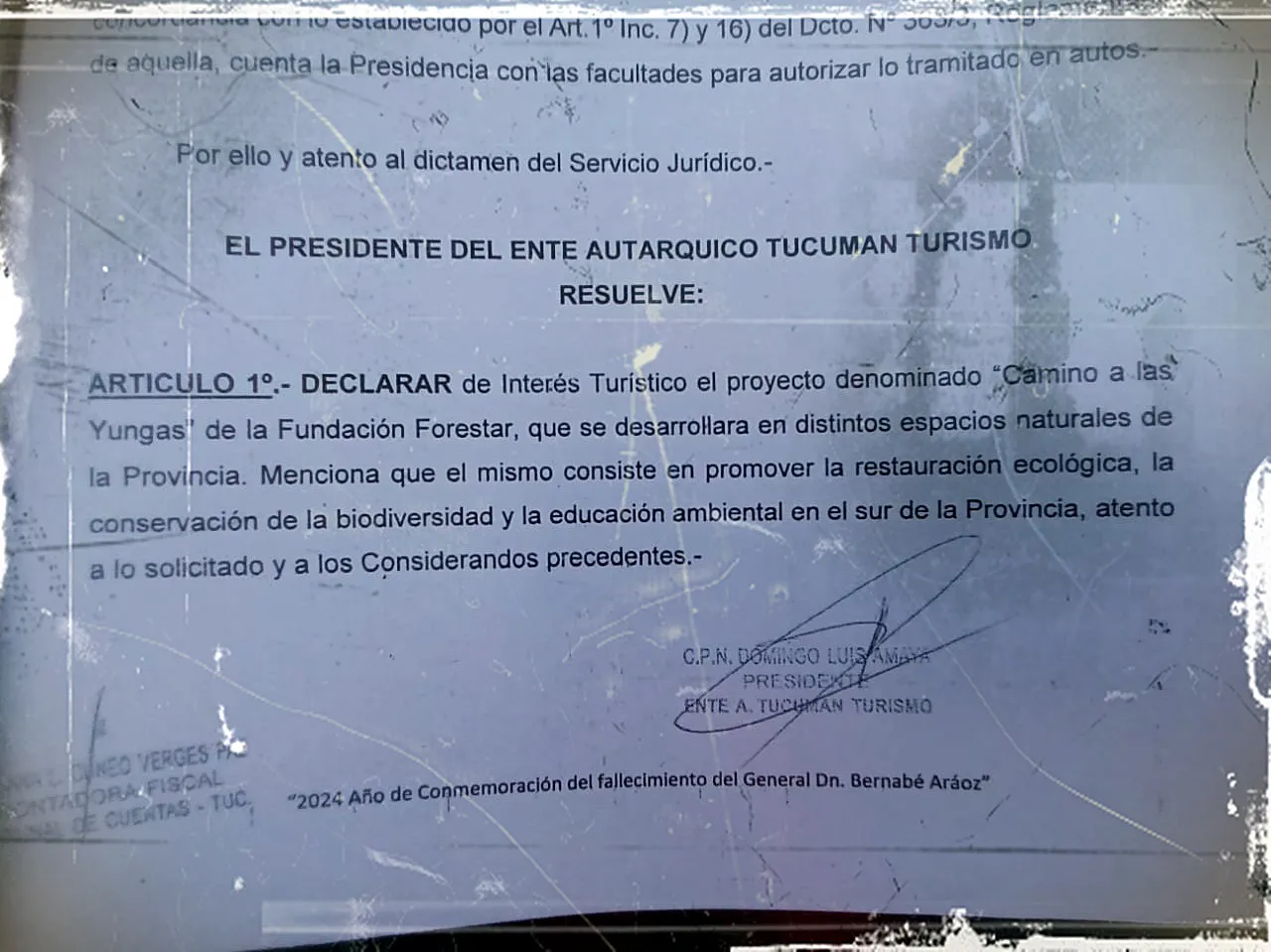 CAMINO YUNGA