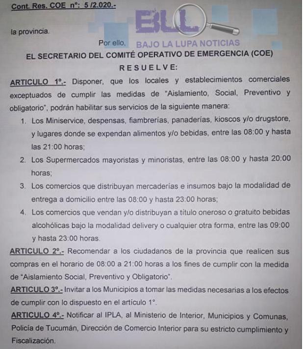 HORARIOS